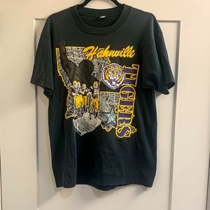 Vintage Black/Gold/Purple Hahnville Tigers Tshirt (Size L)